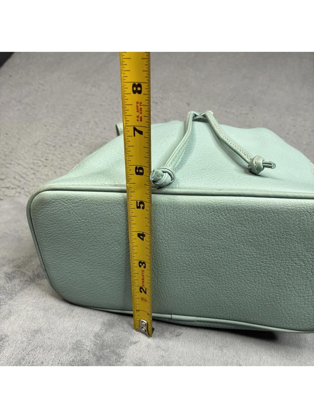 Vintage Coach Sonoma Drawstring Bucket Bag 4926 Mint Green Leather USA - Picture 6 of 15